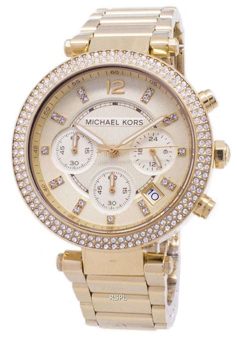 michael kors crystal chronograph watch|Michael Kors chronograph ladies watch.